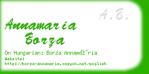 annamaria borza business card